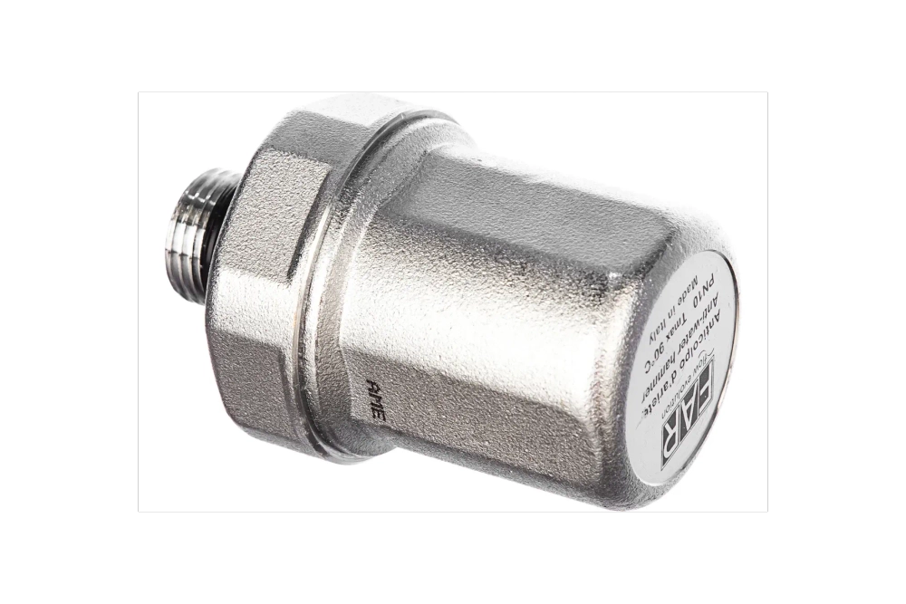Компенсатор гидроударов FAR 2895 - 1/2" (НР, PN10, Tmax 90°C, латунь хромированная)