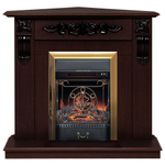 Каминокомплект Real Flame Dominica Corner DN с очагом Majestic Lux Brass (угловой)