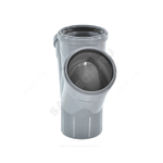 Крестовина PP-H 1-плоскостная серый BASE Дн 50х50х50х45гр б/нап в/к VALFEX 27105050