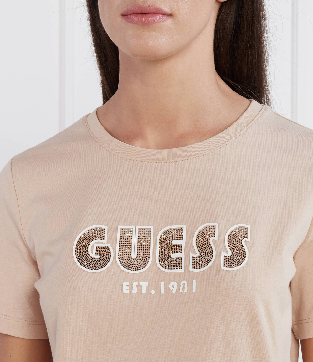 Футболка SS CN SHADED LOGO TEE GUESS - бежевый(W3YI39 I3Z14)