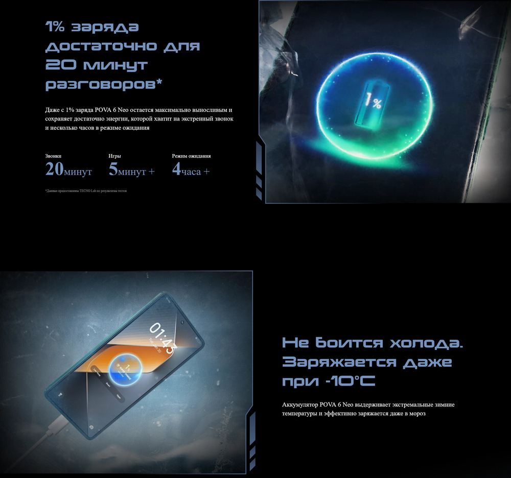 Смартфон TECNO Pova 6 Neo 8/128 ГБ RU, Dual nano SIM, comet green