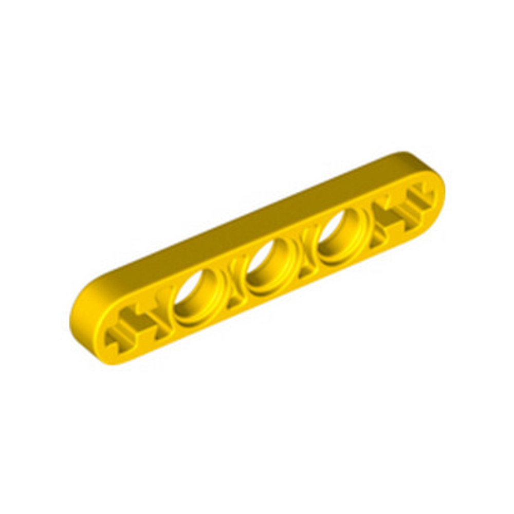 Lego Подъемный рычаг толщиной 1x5 мм с отверстиями для оси на концах (желтый) 11478-6371968