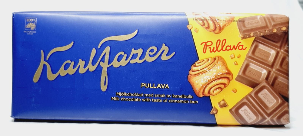 Шоколад Karl Fazer Pullava со вкусом булочек с корицей 185 г (Финляндия)