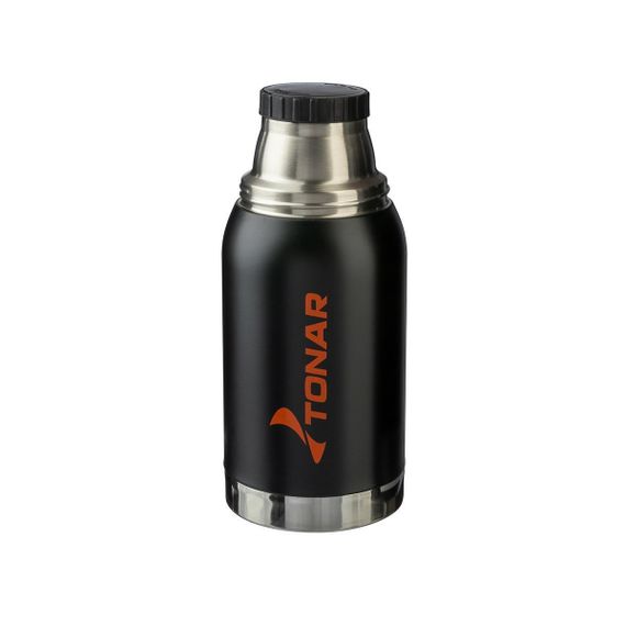 Термос TONAR 750ML HS.TM-038  черный (2 крышки-кружки)