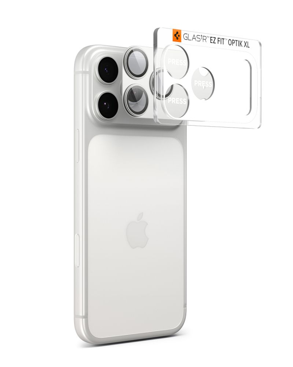 Стекло камеры Spigen optik pro XL GLAS.TR ”EZ FIT” для iPhone 17 PRO SILVER