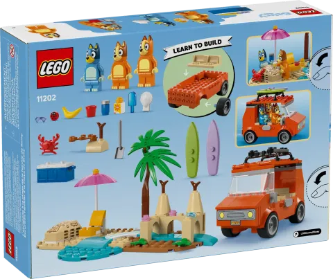 Конструктор LEGO Bluey 11202 Пляж Блуи и семейная поездка на автомобиле