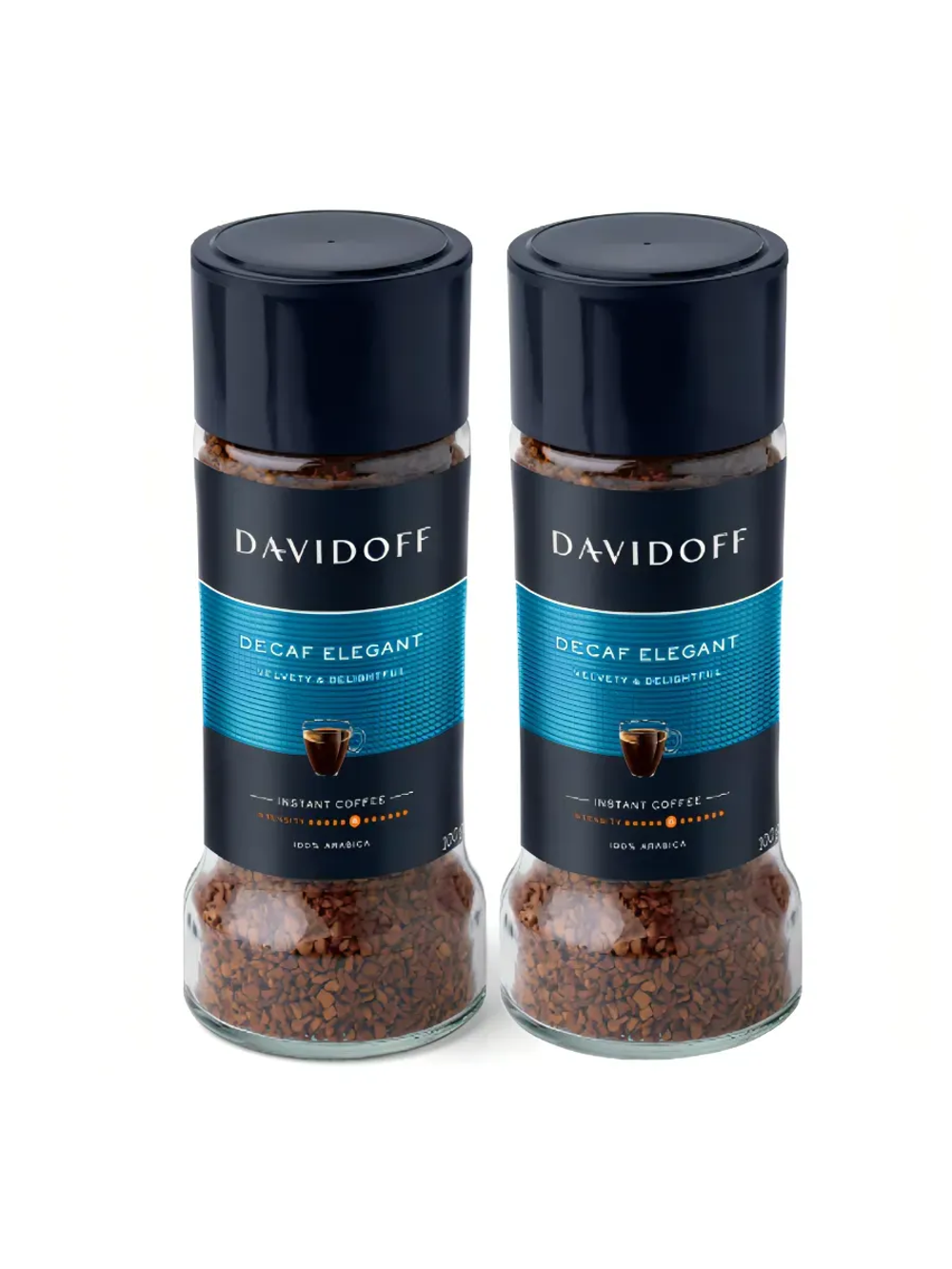 Кофе растворимый Davidoff Decaf Elegant, 100 г стеклянная банка (Давидоф) х 2 шт