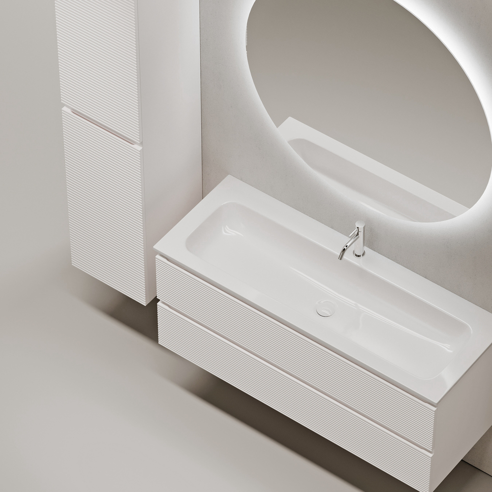 Тумба подвесная под раковину Sancos Folk, Bianco 1195х445х500, арт. FL120W