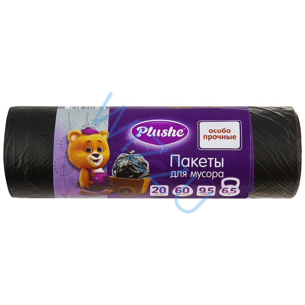 Мешки Мусорные Plushe 60л 20шт