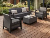 Keter Комплект мебели Сканди (Scandi Linea 3 Seater Set ) графит — фото 1