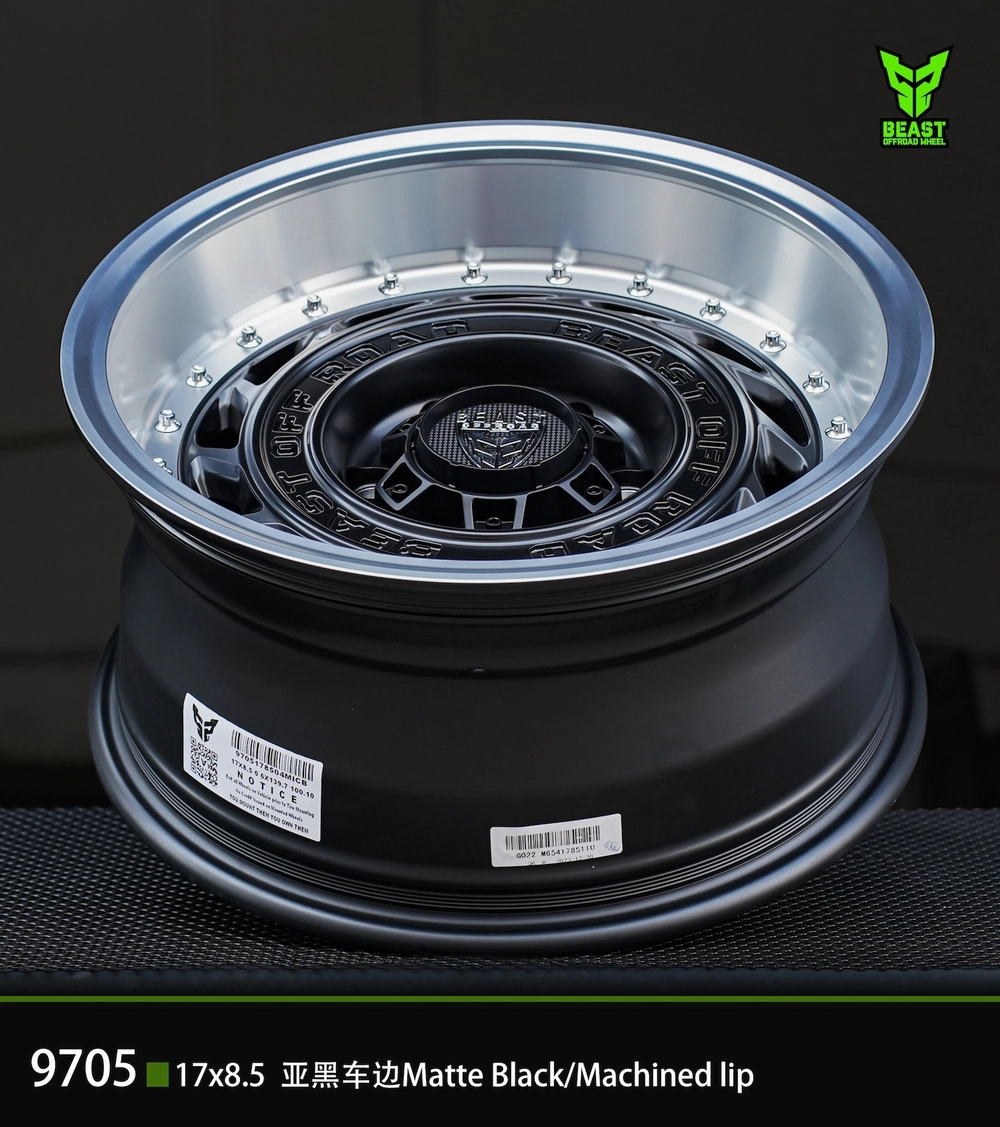 Диск колёсный литой BEAST OFFROAD 9705 R17 8,5 ЕТ0 Matte Black Machine Lip