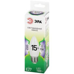 Лампа светодиодная ЭРА GREEN LINE LED B35-15W-865-E27 GL 15Вт свеча холодный свет E27 | Лампы cветодиодные Свеча (B/C)