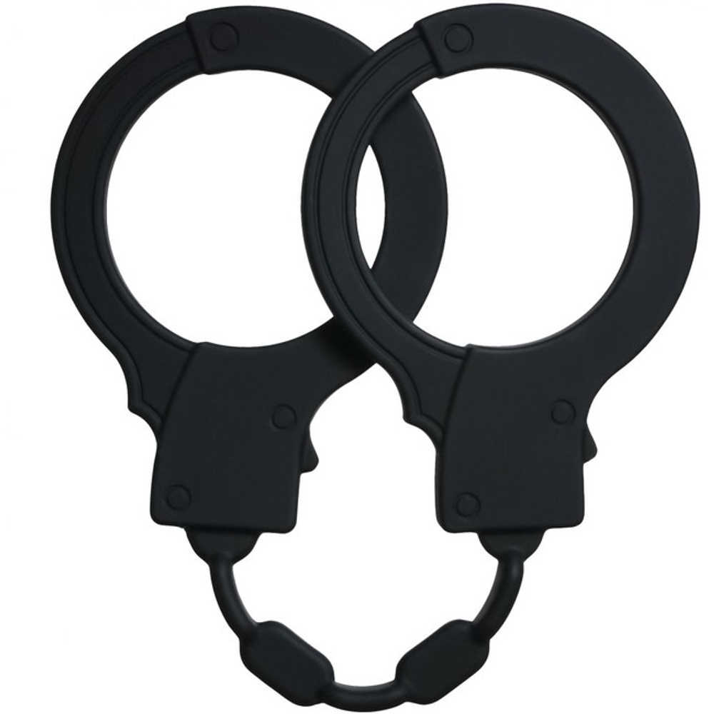 Тянущиеся силиконовые наручники Stretchy Cuffs Black (черный) (Цвет: черный)