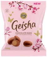 Шоколадные мини яйца Fazer Geisha с начинкой из лесного ореха 130 г (из Финляндии)