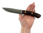 Нож Praiter, N690 конв., микарта красно-черная, 246.2154
