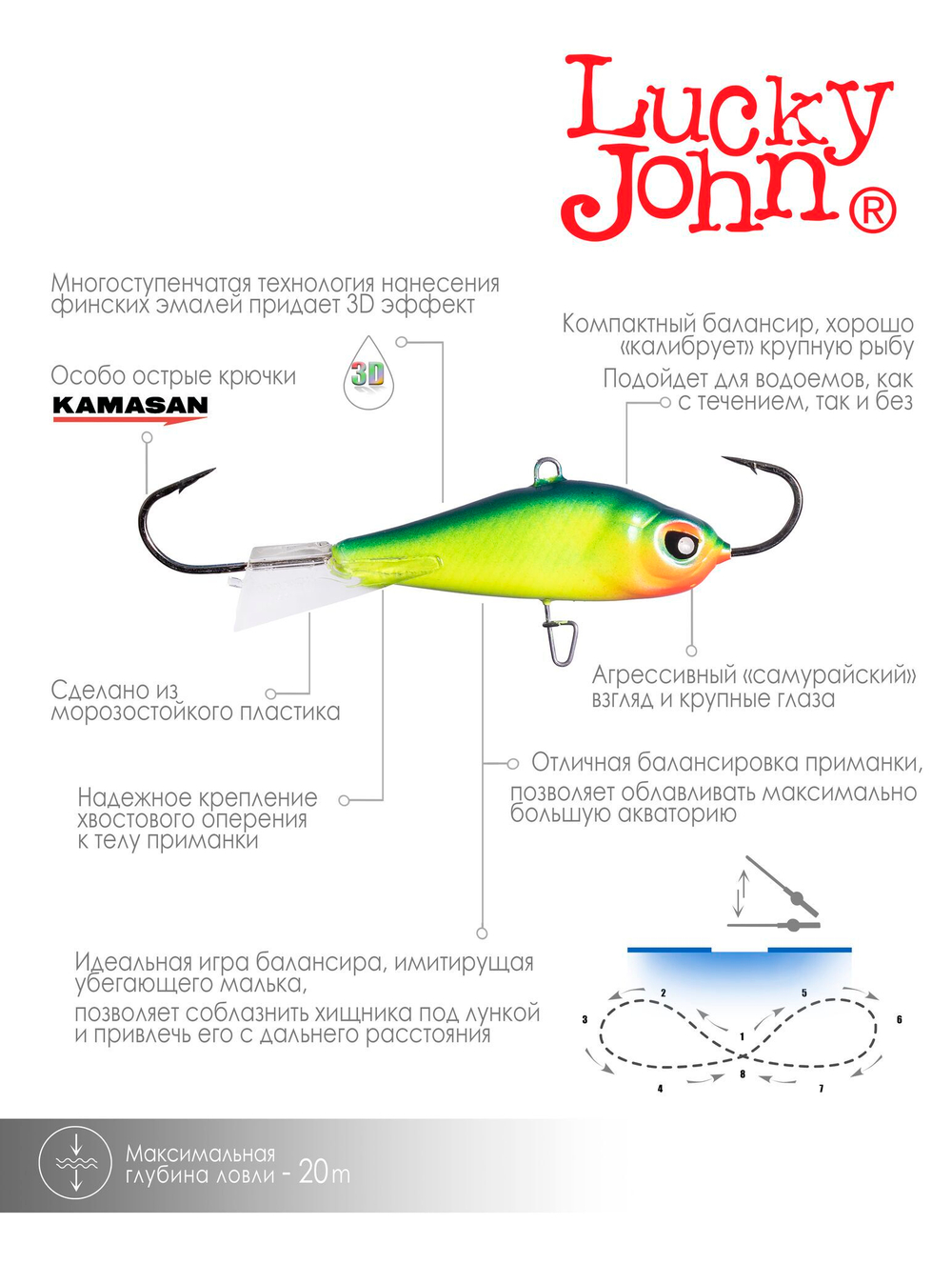 Балансир Lucky John BALTIC 6 60мм/27