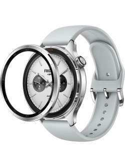 Смарт-часы Xiaomi Watch S4 47мм 1.43" AMOLED корп.серебристый рем.серый (BHR9197GL)