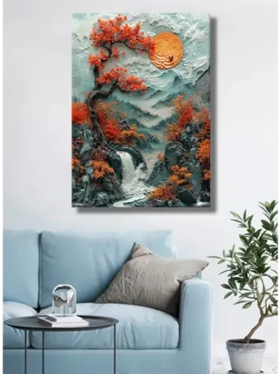 Картина "Осенний водопад", на стену 50х70см 1шт.
