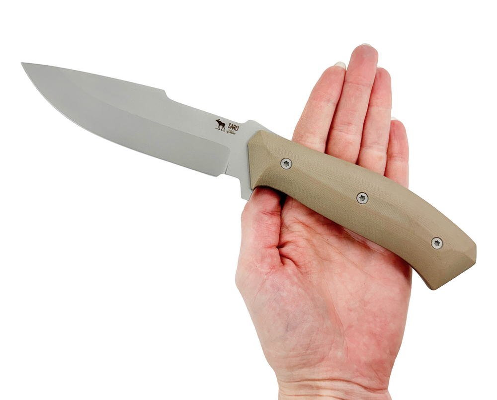 Нож Егерь Next, AUS10, G10, ножны ABS, песочный, Saro