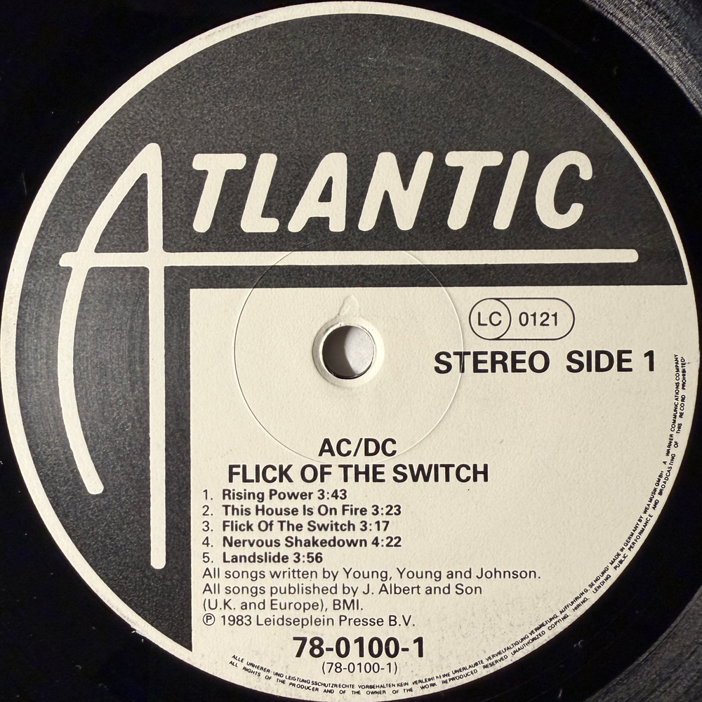 AC/DC - Flick Of The Switch (Германия 1983г.)