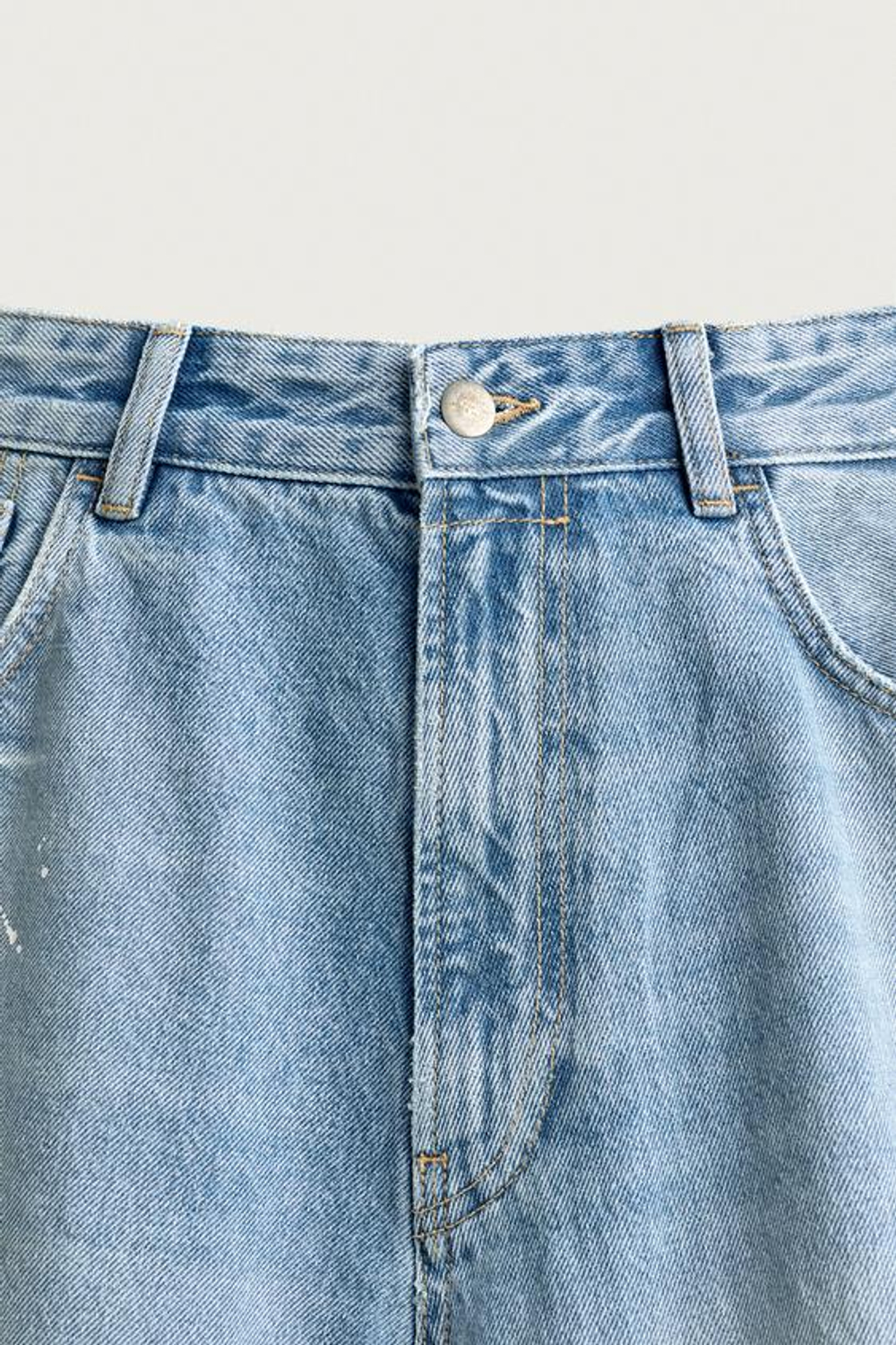 ZARA ДЖИНСЫ BAGGY С РАЗРЕЗАМИ, СИНИЙ