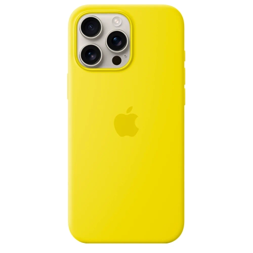 Силиконовый чехол с поддержкой MagSafe Apple Silicone Case для iPhone 16 Pro Max, Star Fruit (Желтый)
