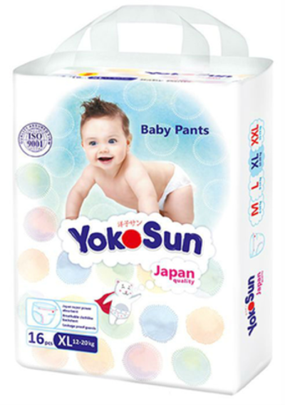 Подгузники-Трусики YOKOSUN XL (12-20 кг) 16 шт