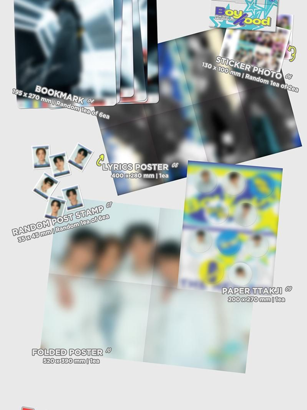 Альбом THE NEW SIX (TNX) - BOYHOOD 3rd Mini Album 2 Version SET