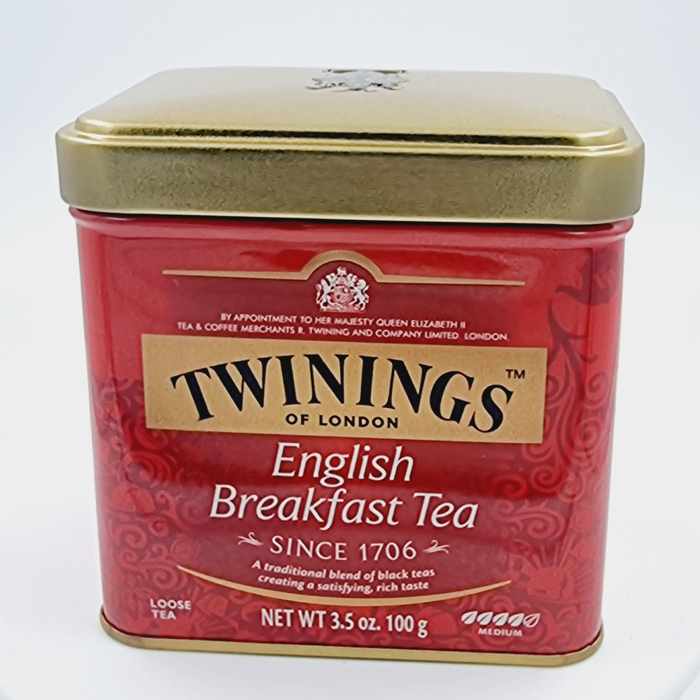 Чай черный Twinings "English Breakfast Tea" листовой в жестяной банке, 100 г (из Финляндии)