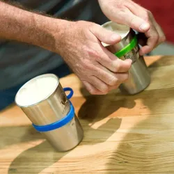 Набор стаканов Klean Kanteen Steel Pint 16oz (473 мл) + силиконовые держатели, - 4 шт