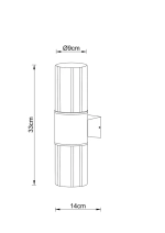 Уличный настенный светильник Arte lamp SEGINUS A6515AL-2BK, 2хE27