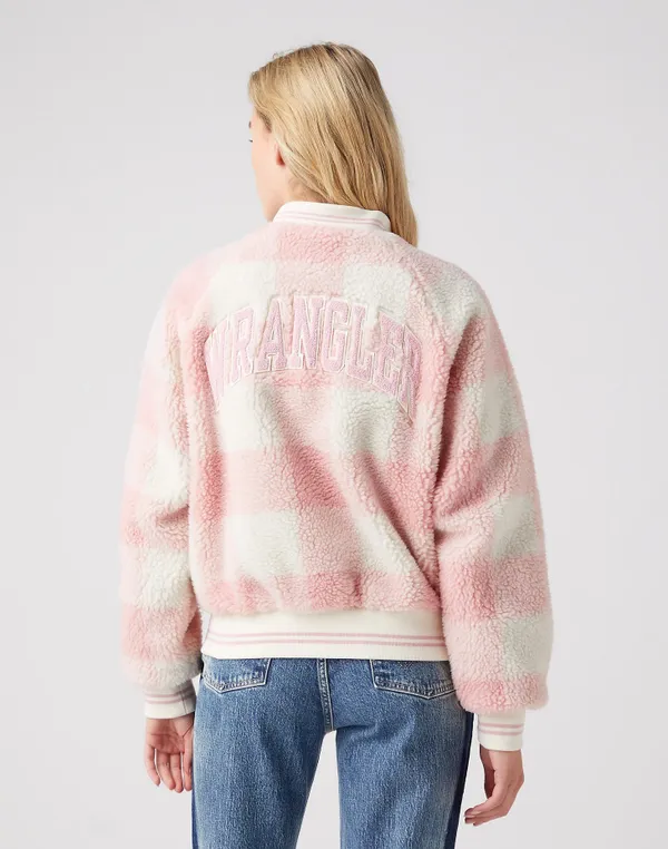 Куртка женская WRANGLER SHERPA BOMBER SILVER PINK