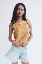 Топ из смеси с вискозой с принтом-панно - H&M