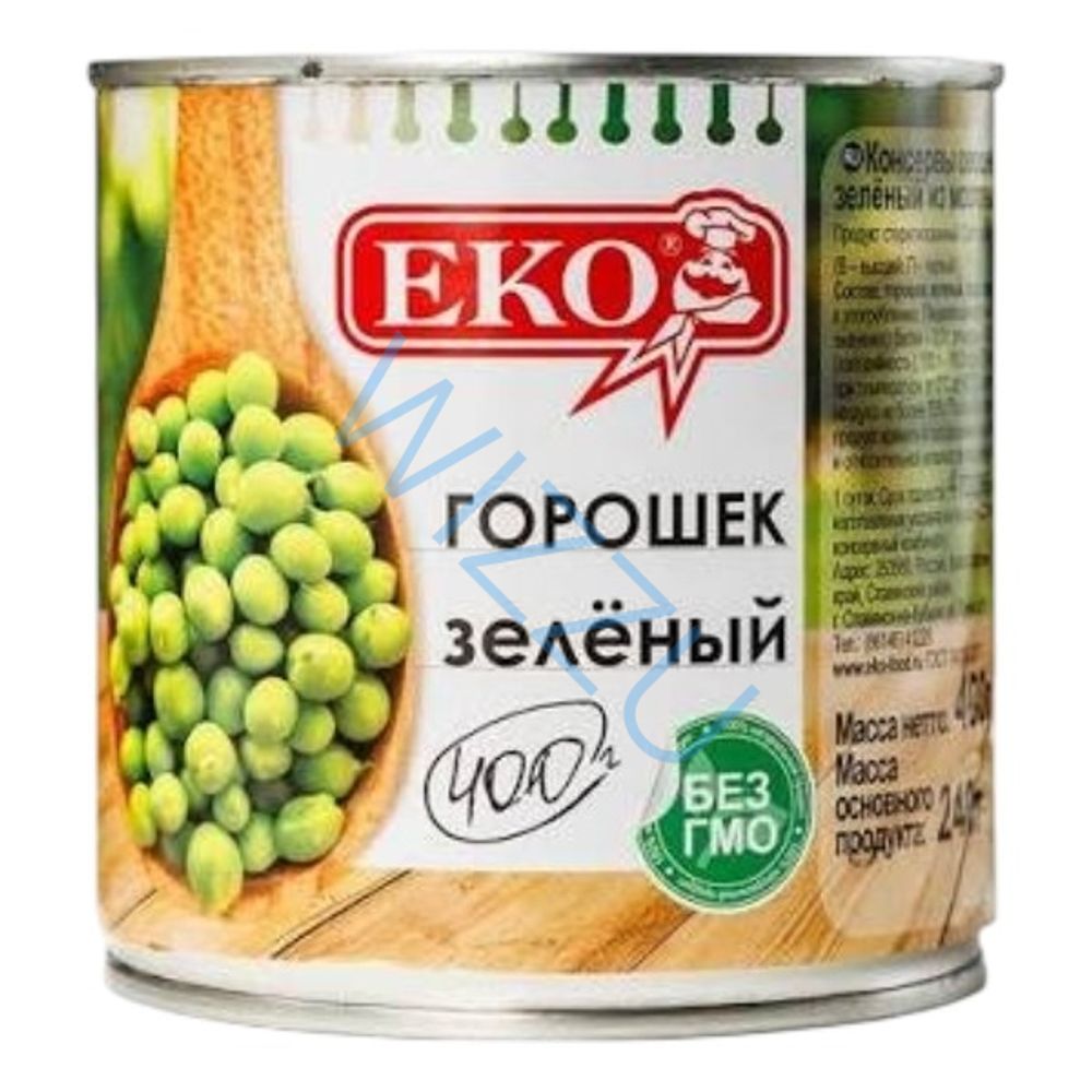 Горошек зеленый в/с 400г Евробанка ключ 5М