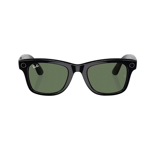 Умные очки Ray-Ban Wayfarer Shiny Black / G-15 Green, 150-50 (RW4006)