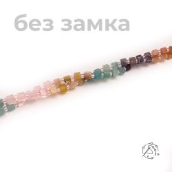 Нить бусин микс