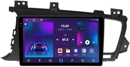 Магнитола для KIA Optima 3 2011-2013 TF - Parafar PF480T1LUX1U2K на Android 13, Быстрая, QLED+2K, CarPlay, 4G SIM-слот