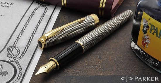Перьевая ручка Parker Sonnet F534, цвет: Cisele (серебро 925 пробы), перо: F, перо: золото 18К, S0808140