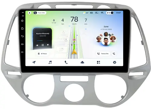 Магнитола для Hyundai i20 2009-2012 (кондиционер) - Teyes CC4L-DTS монитор 9" IPS, Android 14, Быстрая, Snapdragon 662, CarPlay, 4G SIM-слот