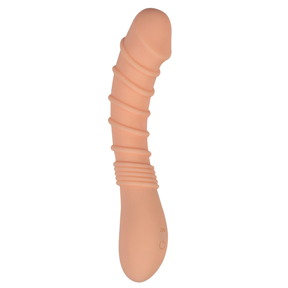 Телесный вибромассажер Appetency Wild Ribbed Vibe - 21,5 см. (Цвет: телесный)