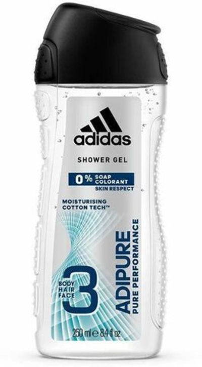 Гель для душа 3 в 1 Adidas Man Adipure 250 мл (из Финляндии)
