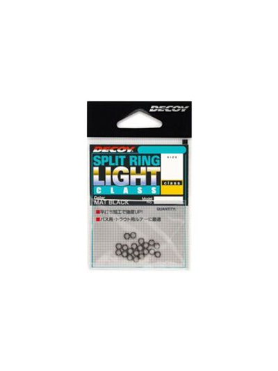 Заводные кольца для рыбалки Decoy Split Ring Light Class #0 (Black)(в упаковке 20 штук)