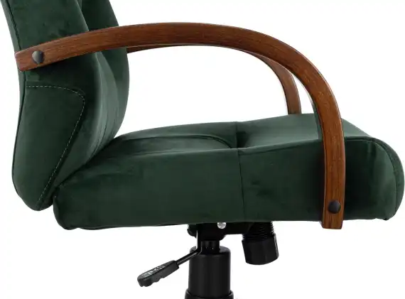 Кресло руководителя Бюрократ T-9928WALNUT Fabric зеленый California 696 крестов. металл/дерево