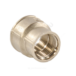 Муфта латунь никель переходная Ду 20х15 (3/4"х1/2") ВР/ВР VALFEX VF.240.N.034.012