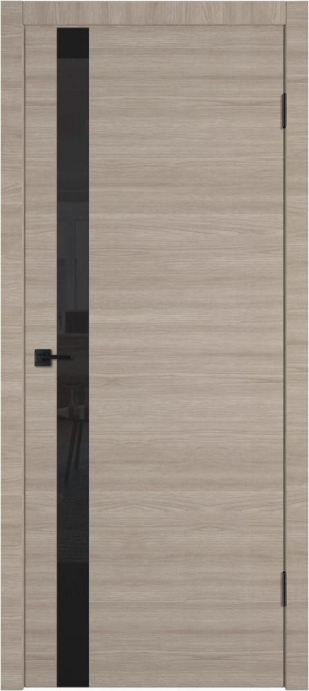 Дверь межкомнатная SOLO | RED OAK | BLACK GLOSS