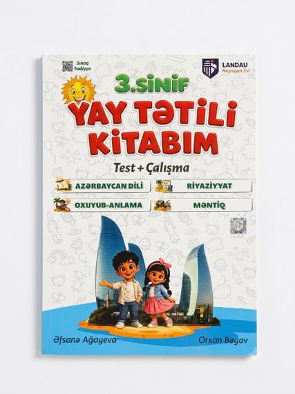 3-cü sinif Yay tətili kitabım. Test + çalışma