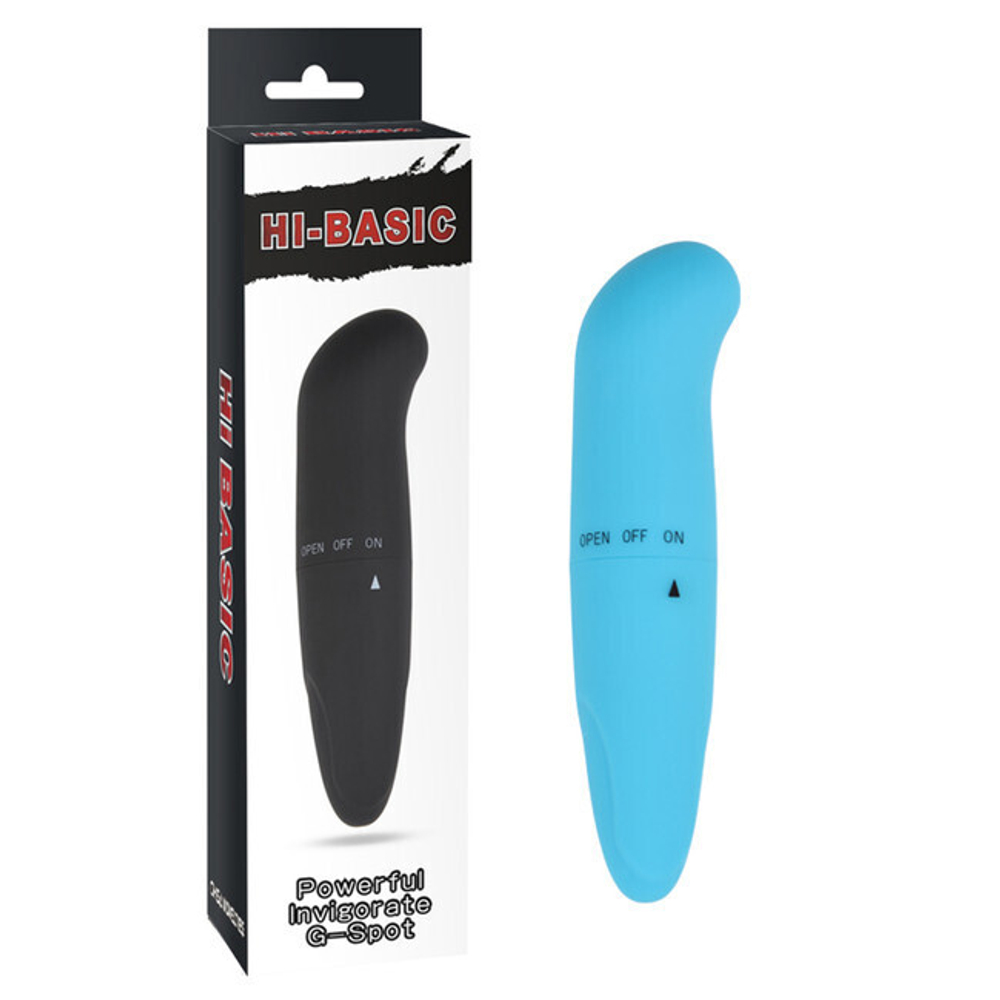 Минивибратор для точки G Powerful Invigorate G-Spot, голубой (Цвет: голубой)