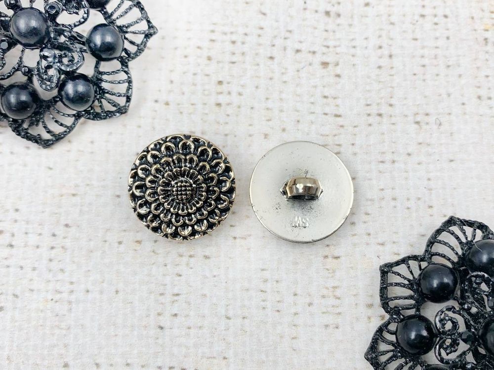 Пуговицы костюмные, на ножке, d 1,9 см, золото