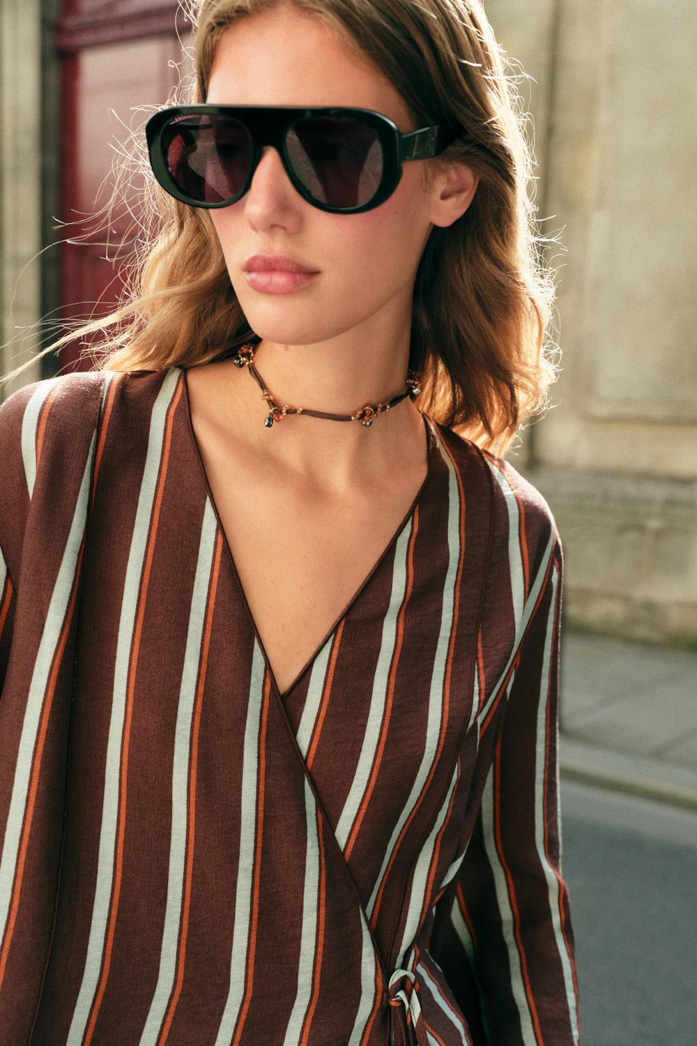 ZARA ПОЛОСАТЫЙ КАРДИГАН НА ЗАПÁХЕ, ПОЛОСКИ