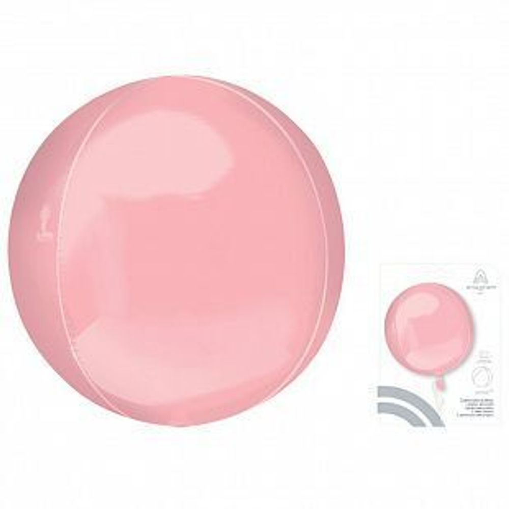 А 3D СФЕРА Б/РИС 16" Пастель Pink нежно розовый